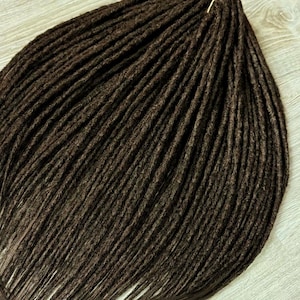 Deep Cocoa — crochet boho dreadlocks, dark brown dread extensions