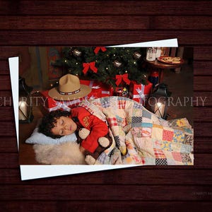 La carte de voeux « En attendant le père Noël » - (Fête de la GRC/Noël de la GRC/Joyeuses fêtes de la GRC)