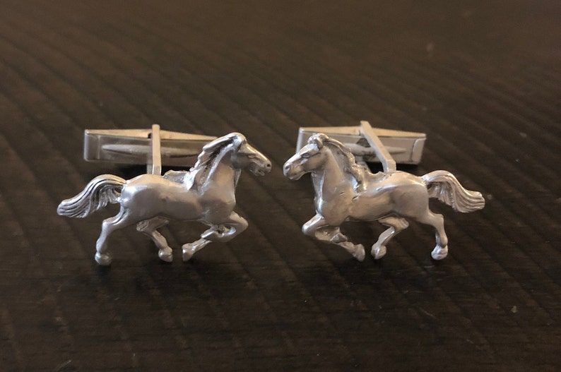 Handmade Sterling Silver Horse Cuff Links beautiful gift or for yourself
