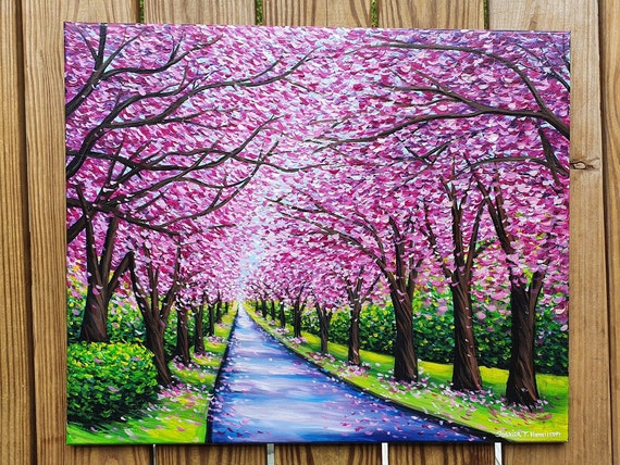 Cherry blossom painting online