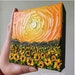 Original painting Sunflower Field canvas wall art sunset landscape oil painting impasto 3D textured palette knife artwork Fall decor gift 