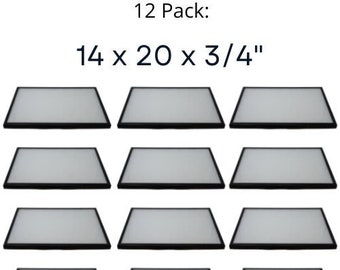 12 Pack of Riker Cases 14 x 20 x3/4 for Collectibles Arrowheads Jewelry & More