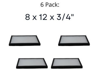 6 Pack of Riker Display Cases 8 x 12 x 3/4 for Collectibles Jewelry & More