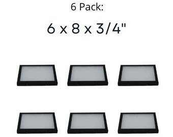 6 pacotes de vitrines Riker 6 x 8 x 3/4 para joias colecionáveis e muito mais