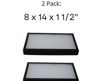 2 Pack de 8 x 14 x 1 1/2 Riker Vitrines Boîte pour objets de collection Arrowheads Bijoux & Plus