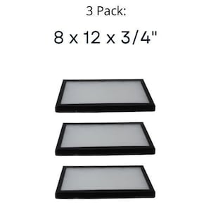 3 Pack of Riker Display Cases 8 x 12 x 3/4 for Collectibles Jewelry & More