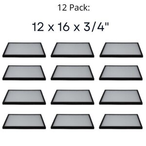 Paquete de 12 vitrinas Riker de 12 x 16 x 3/4 para artículos de colección, joyas y más