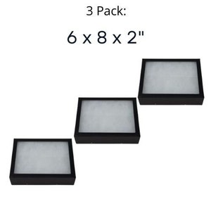 3 Pack of Riker Display Cases 6 x 8 x 2 for Collectibles, Arrowheads & More