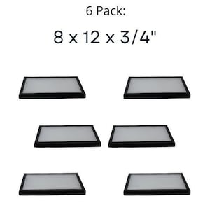 Paquete de 6 vitrinas Riker de 8 x 12 x 3/4 para joyas coleccionables y más