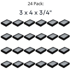 24 Pack of Riker Display Cases 3 x 4 x 3/4 for Collectibles, Arrowheads & More