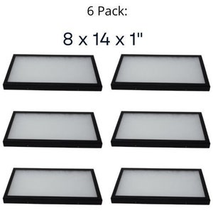 Paquete de 6 vitrinas Riker de 8 x 14 x 1 para coleccionables, joyas con puntas de flecha y más