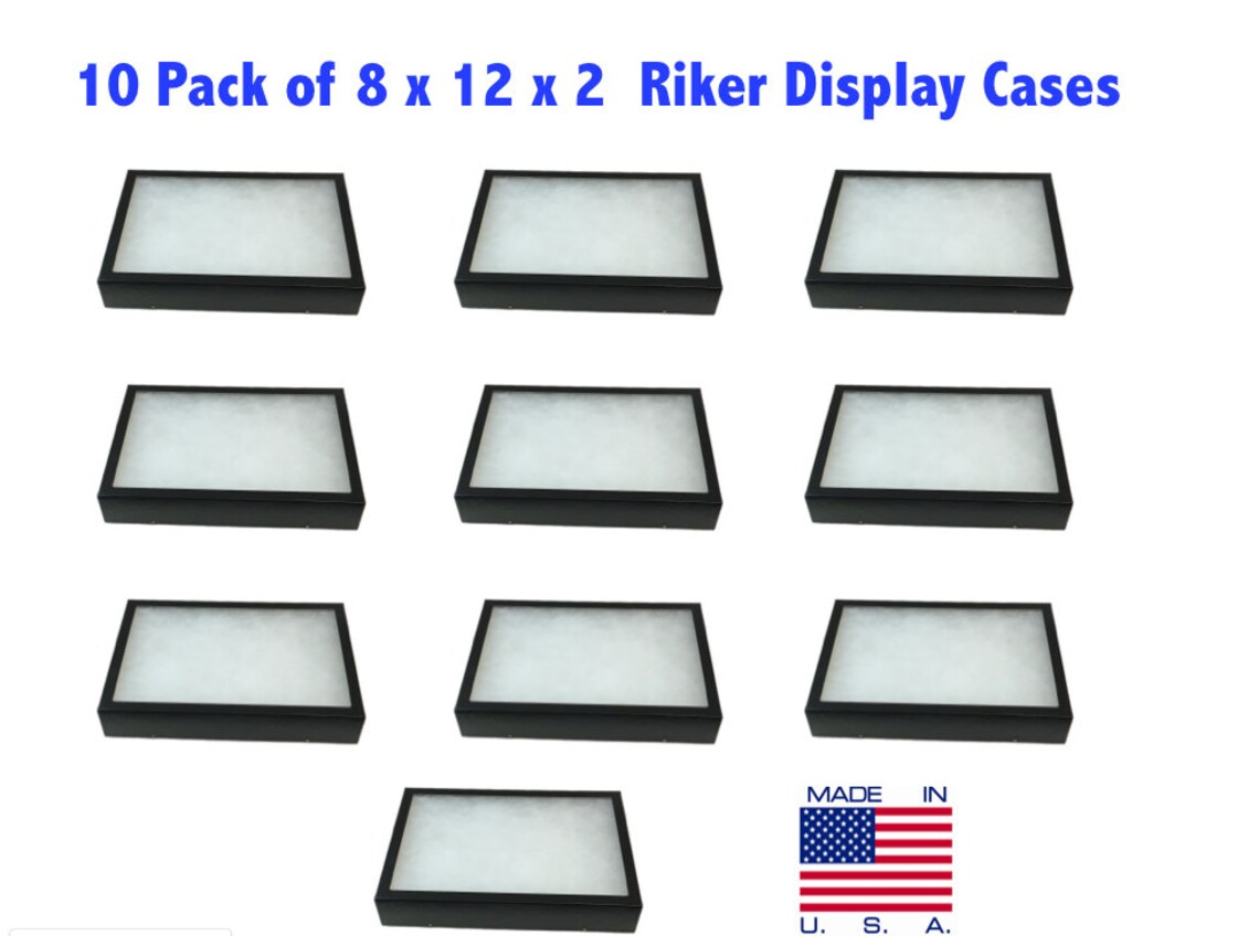 10 Pack of Riker Display Cases 8 x 12 x 2 for Collectibles Etsy
