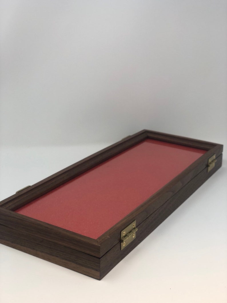 7 X 18 X 2 Walnut Cherry Oak Wood Display Case Perfect for Etsy