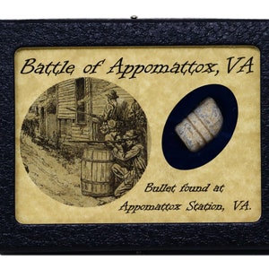 Civil War Relic from Appomattox, Virginia with Display Case and COA