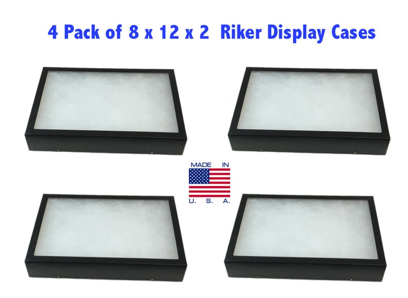4 Pack of Riker Display Cases 8 X 12 X 2 for Collectibles Etsy