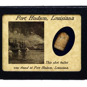 Civil War Relic from Port Hudson Louisiana with Display Case and COA