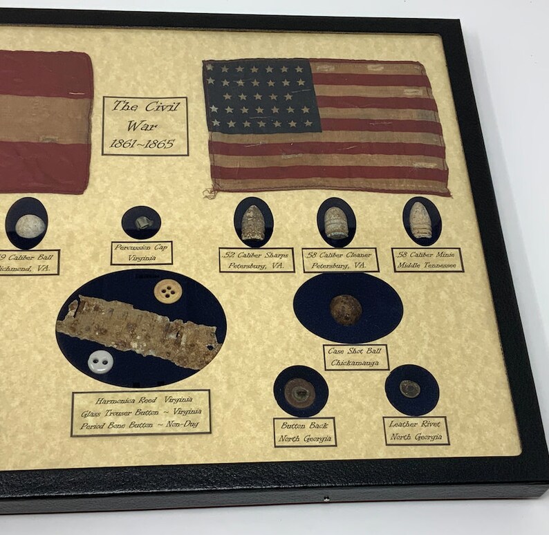 Civil War Relics Harmonica Reed Buttons 16 Piece in Glass Etsy