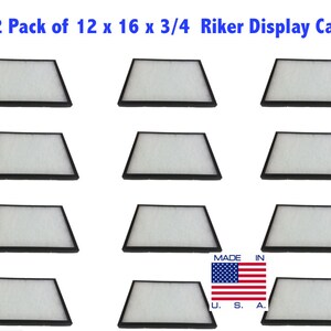 12 Pack of Riker Display Cases 12 X 16 X 3/4 for Collectibles - Etsy