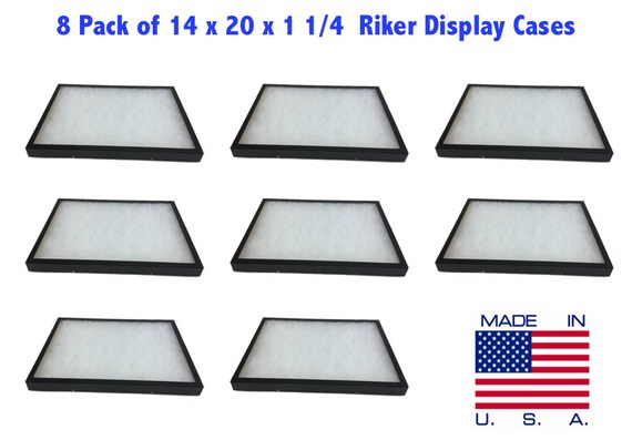 8 Pack of Riker Display Cases 14 X 20 X 1 1/4 for Collectibles | Etsy