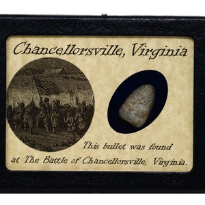 Civil War Relic from The Battle of Chancellorsville, Virginia with Display Case and COA