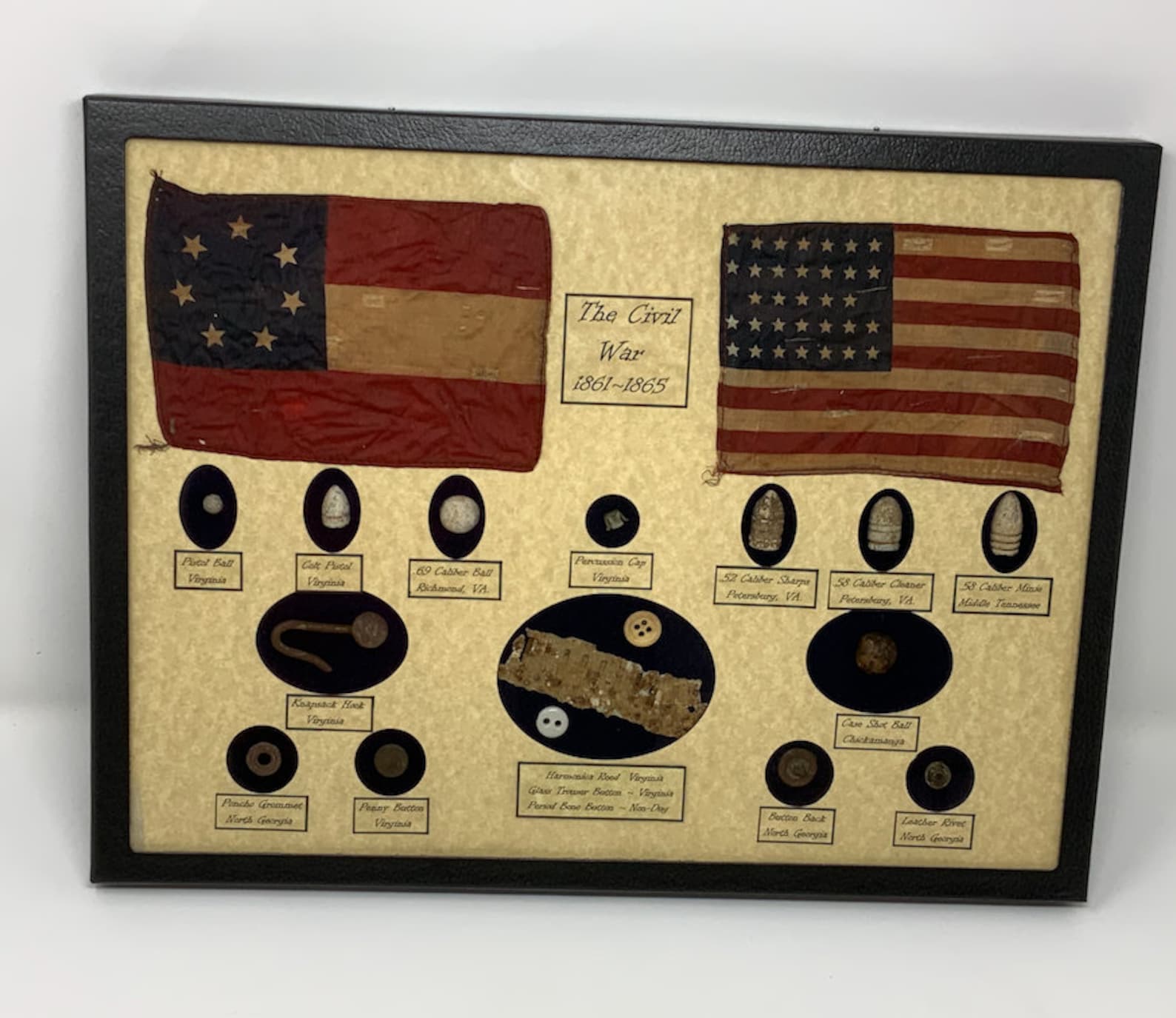 Civil War Relics Harmonica Reed Buttons 16 Piece in Glass Etsy