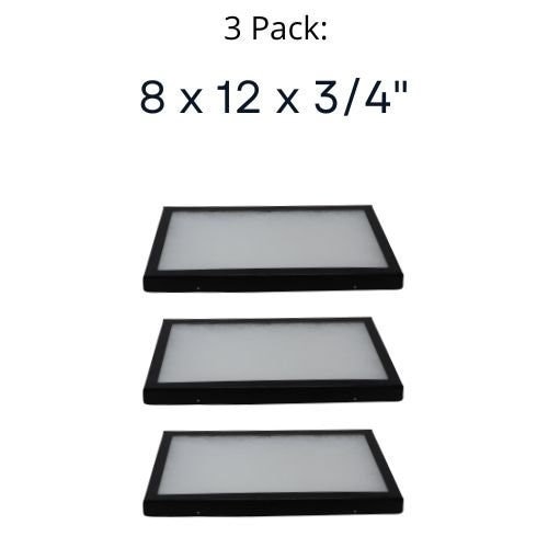 Lot de 3 vitrines Riker 8 x 12 x 3/4 pour bijoux de collection et plus