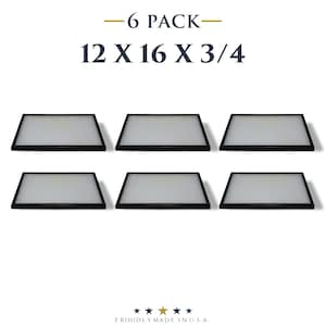6 Pack of Riker Display Cases 12 x 16 x 3/4 for Collectibles Jewelry & More
