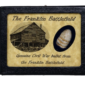Civil War Relic from Franklin, Tennessee with Display Case and COA