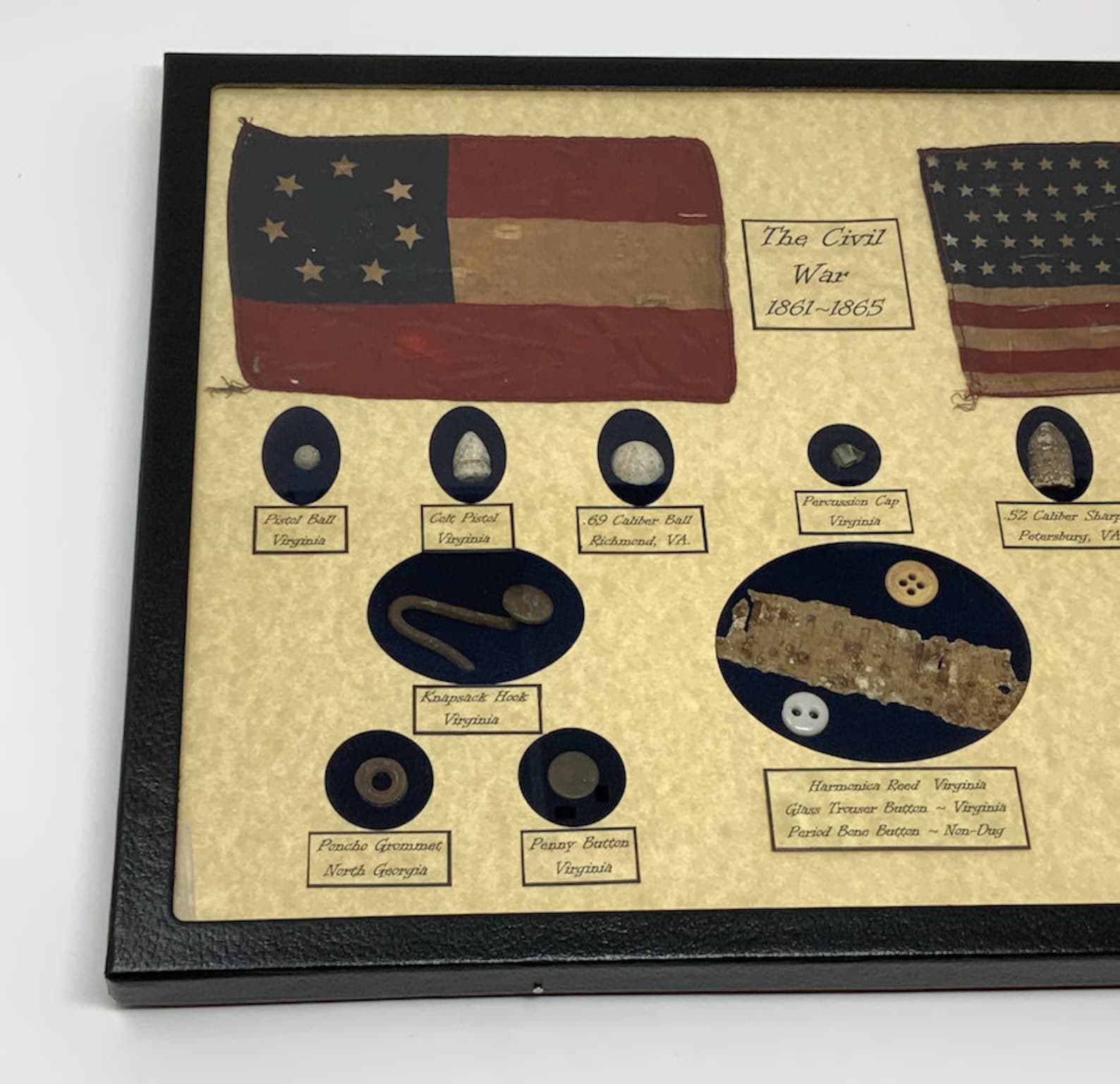 Civil War Relics Harmonica Reed Buttons 16 Piece in Glass Etsy