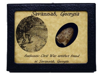 Civil War Relic from Savannah, Georgia with Display Case and COA