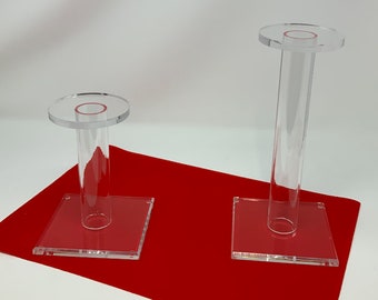 Acryl Display Hut, Helm, und Mützenständer, 6 &quot;kurz oder 10&quot; hoch steht