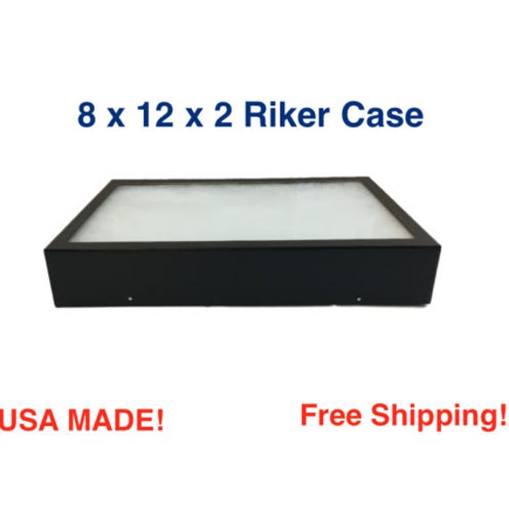 Riker Display Case 8 X 12 X 2 for Collectibles Jewelry Etsy