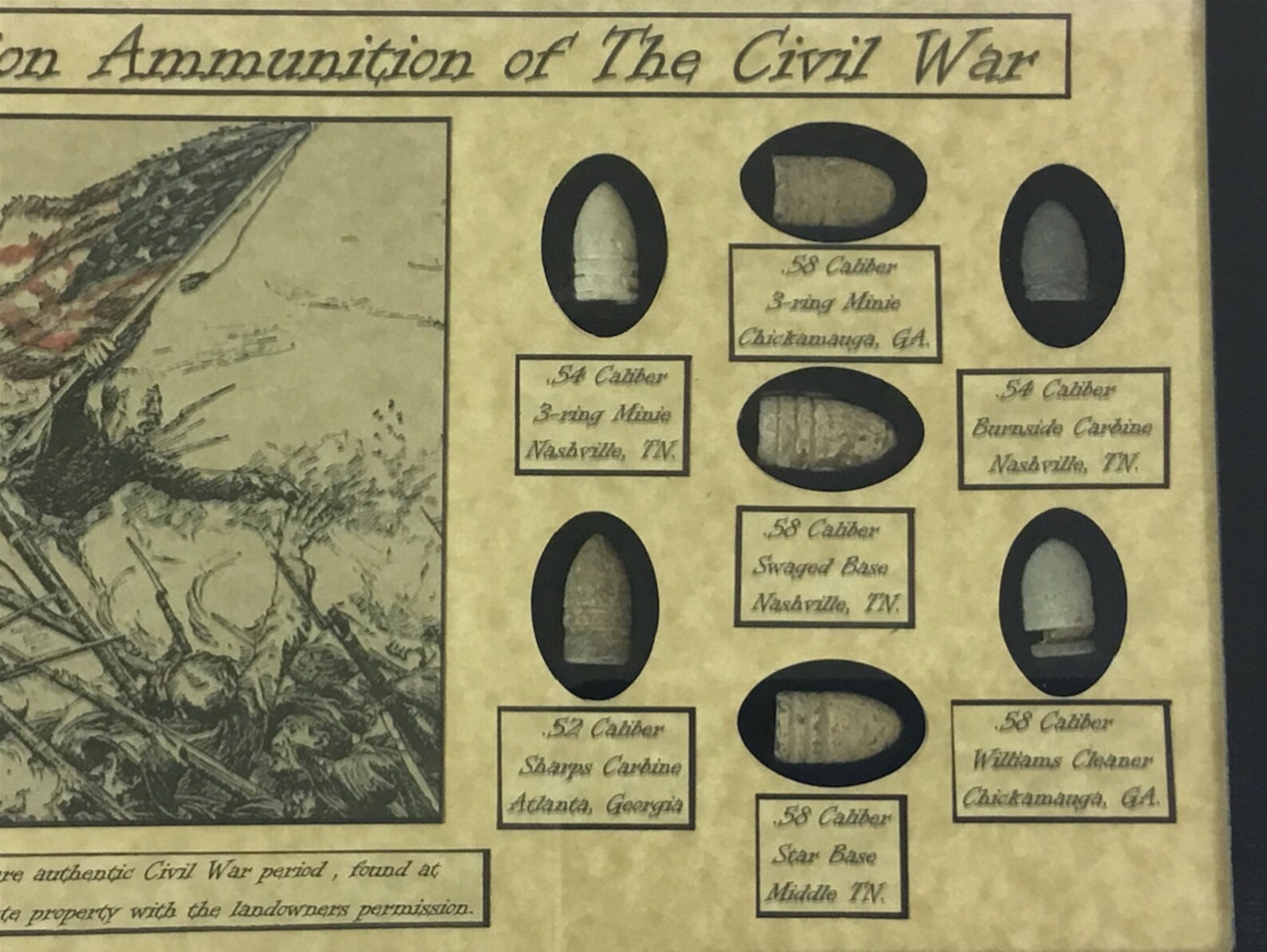 Union Ammunition Bullets of The Civil War with Display Case Etsy