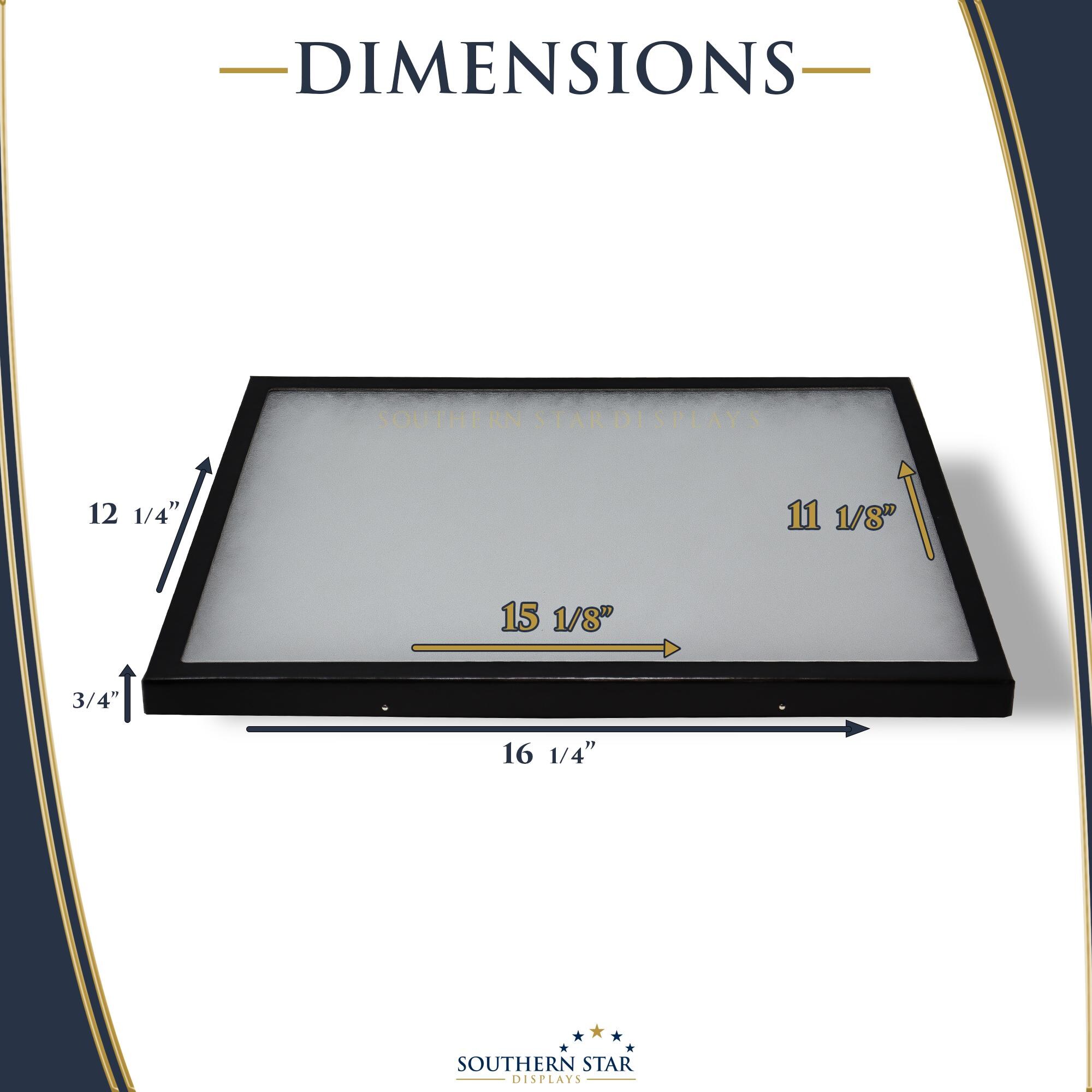 6 Pack of Riker Display Cases 12 X 16 X 3/4 for Collectibles Jewelry ...