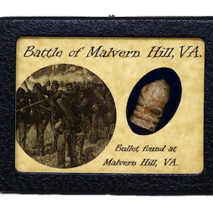 Civil War Relic from The Battle of Malvern Hill, Virginia with Display Case and COA