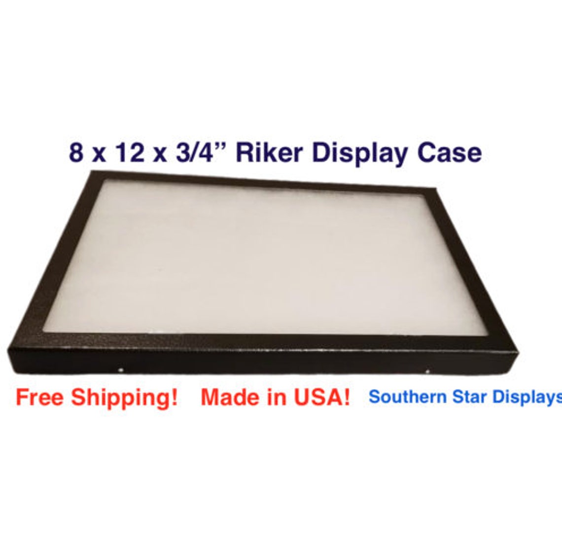 Riker Glass Topped Display Case 8 x 12 x 3/4 for Collectibles Etsy