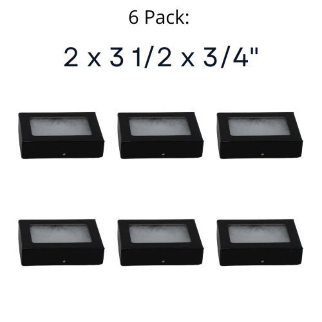 6 Pack of Riker Display Cases 2 X 3 1/2 X 3/4 for Collectibles Jewelry ...