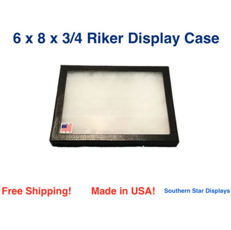 Riker Display Case 6 x 8 x 3/4 for Collectibles Jewelry Etsy