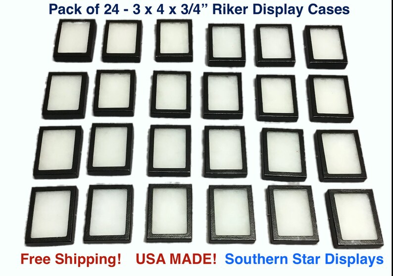 24 Pack of Riker Display Cases 3 X 4 X 3/4 for Collectibles Etsy