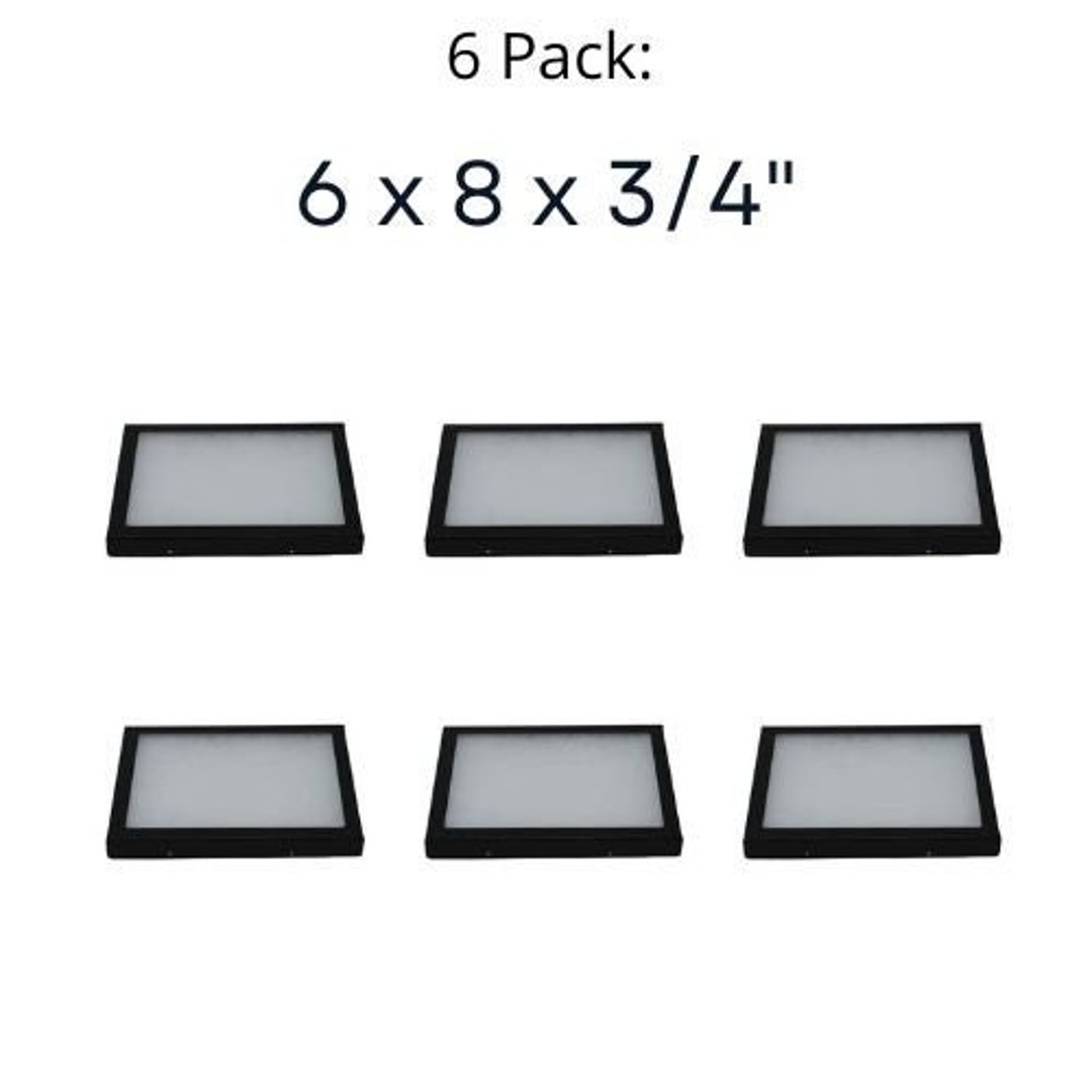 6 Pack of Riker Display Cases 6 X 8 X 3/4 for Collectibles Jewelry