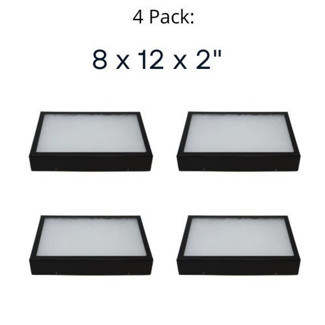 4 Pack of Riker Display Cases 8 X 12 X 2 for Collectibles Arrowheads