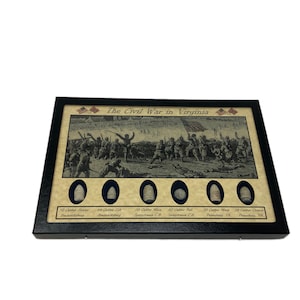 The Civil War in Virginia (Fredericksburg, Spotsylvania, & Petersburg) Relic Set with Glass Topped Display Case and COA