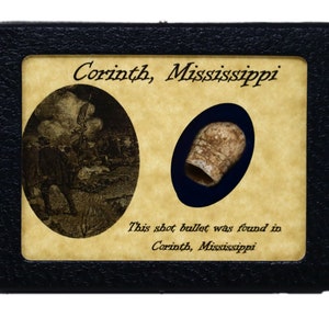 Civil War Relic from Corinth, Mississippi with Display Case and COA