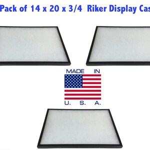 3 Pack of Riker Display Cases 14 X 20 X 3/4 for Collectibles | Etsy