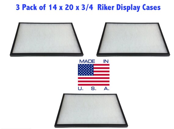 3 Pack of Riker Display Cases 14 X 20 X 3/4 for Collectibles | Etsy