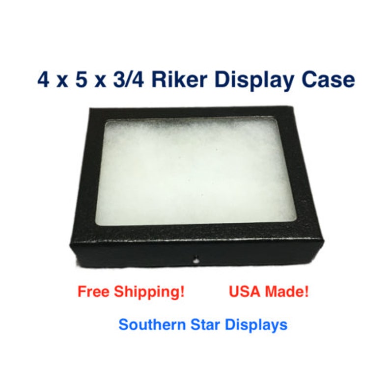 Riker Display Case 4 X 5 X 3/4 for Collectibles Arrowheads Etsy