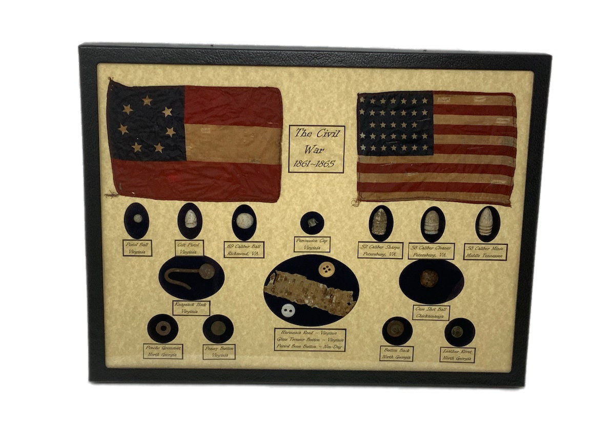 Civil War Relics Harmonica Reed Buttons 16 Piece in Glass Etsy