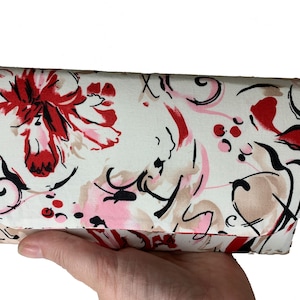 Fabric purse with multiple card slots, phone holder and zippered coins/notes section | Australian Handmade