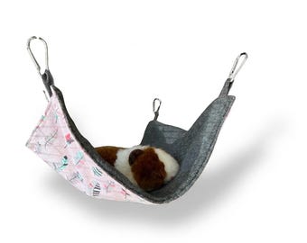 Fleece Small Animal Hammock: Guinea Pig, Ferret, Rat Cage Bedding
