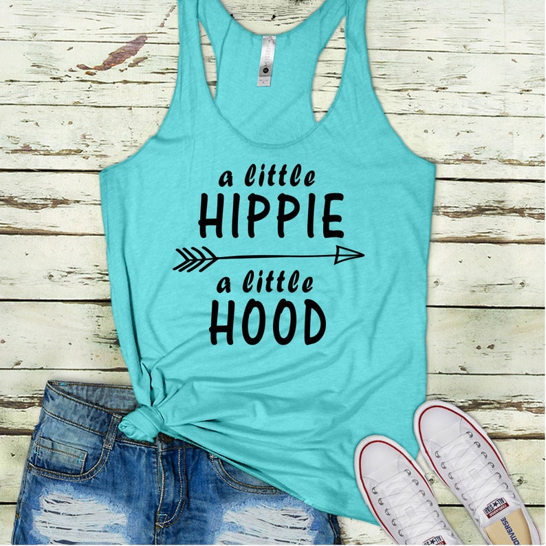 A Little Hippie A Little Hood Women's Racerback Tank Beach | Etsy